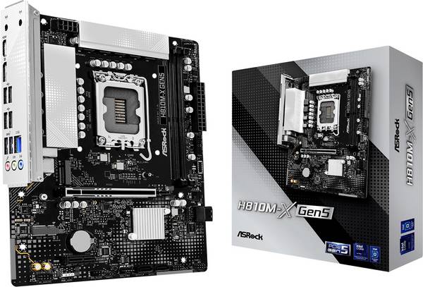 ASRock H810M-X GEN5 1851 mATX Základná doska Socket Intel® 1851 Tvarový faktor Micro-ATX Čipová sada základnej dosky Intel® H810