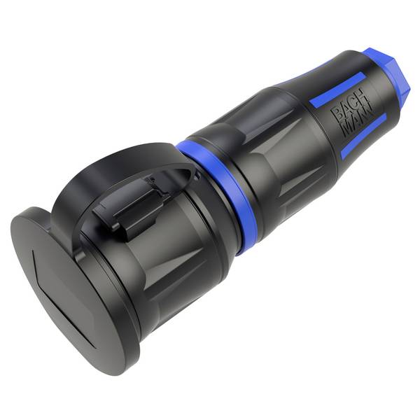 Bachmann BM0017350 prepojka SchuKo PA6  s LED ukazovateľom napätia  čierna