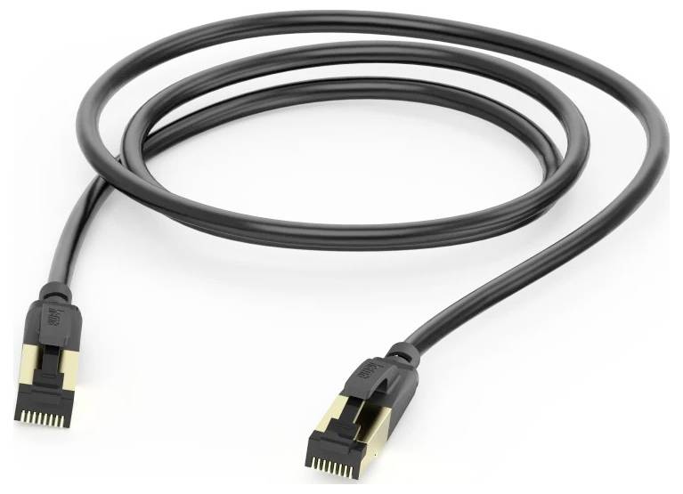 Hama 00202001 RJ45 sieťové káble, prepojovacie káble CAT 8 S/FTP 1.5 m čierna 1 ks-4