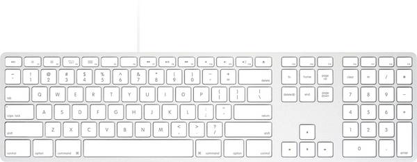 Matias FK318CS Aluminum Wired Keyboard for Mac USB klávesnica US anglická, QWERTY, Mac strieborná/biela