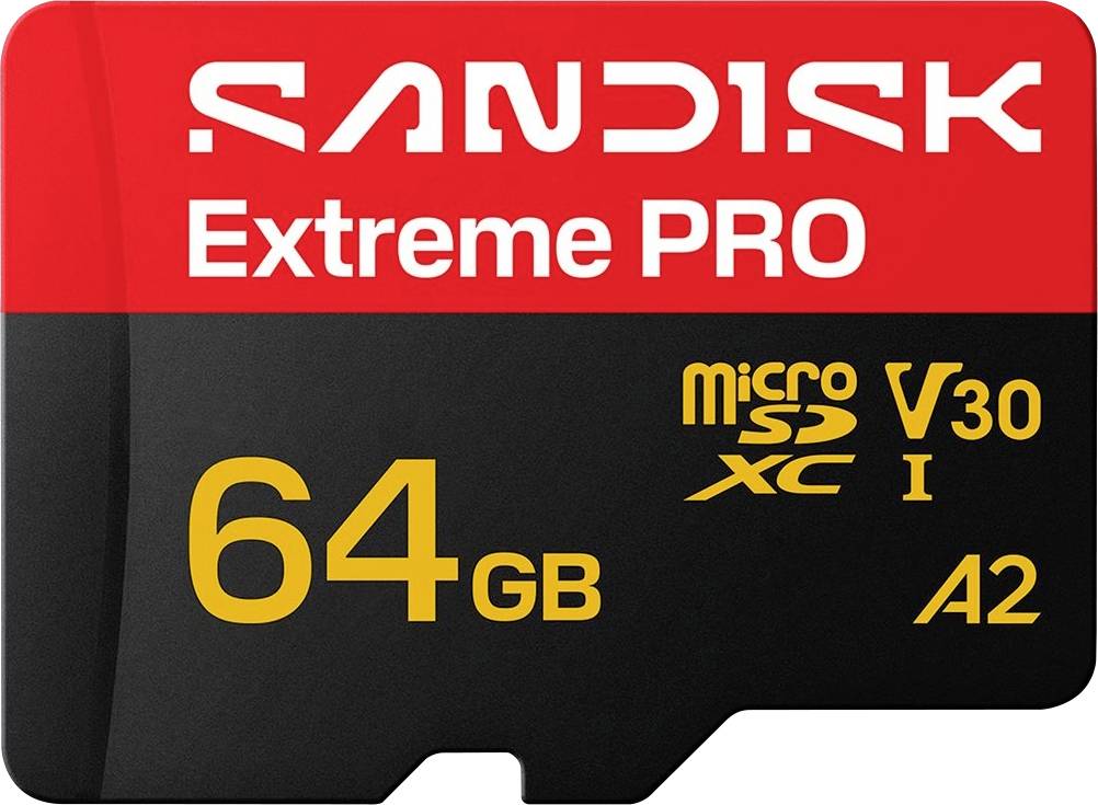 SanDisk Extreme PRO 64GB microSD karta, V30, U3, A2 rýchlostné triedy