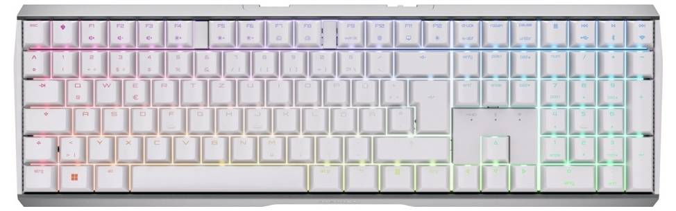 Cherry XTRFY MX 3.0S Wireless RGB Bluetooth®, bezdrôtový klávesnica nemecká, QWERTZ biela RGB osvetlenie a podsvietenie -4
