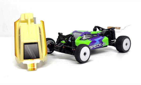 Hobby Plus 1:24 2WD Buggy "Speck-B" RTR (Green & Creme) Limited Edition krémová, zelená komutátorový 1:24 RC model auta elektrický buggy zadný 2WD (4x2) RtR 2,4 GHz vr. akumulátorov a kábla na nabíjanie, lakovaná, limitovaný