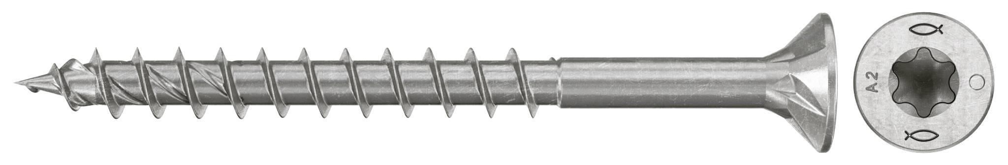 Fischer 574073 Spaanplaatschroef 4 mm 45 mm TX RVS 200 stuk(s)