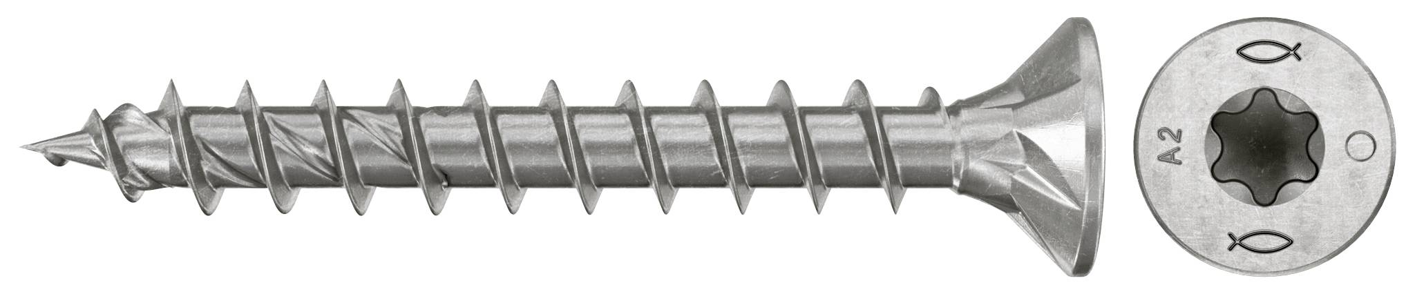 Fischer 574066 Spaanplaatschroef 4.5 mm 30 mm TX RVS 200 stuk(s)