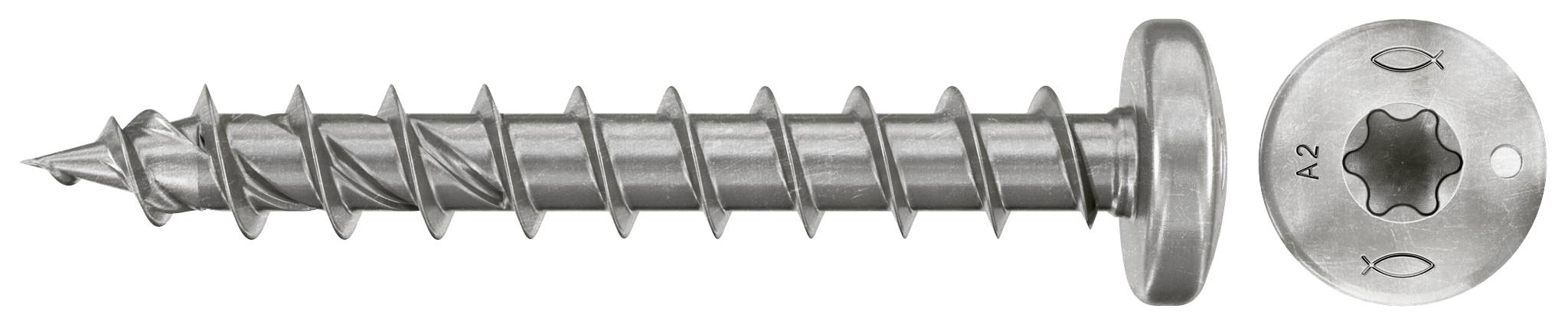 Fischer 574102 Spaanplaatschroef 5 mm 30 mm TX RVS 200 stuk(s)