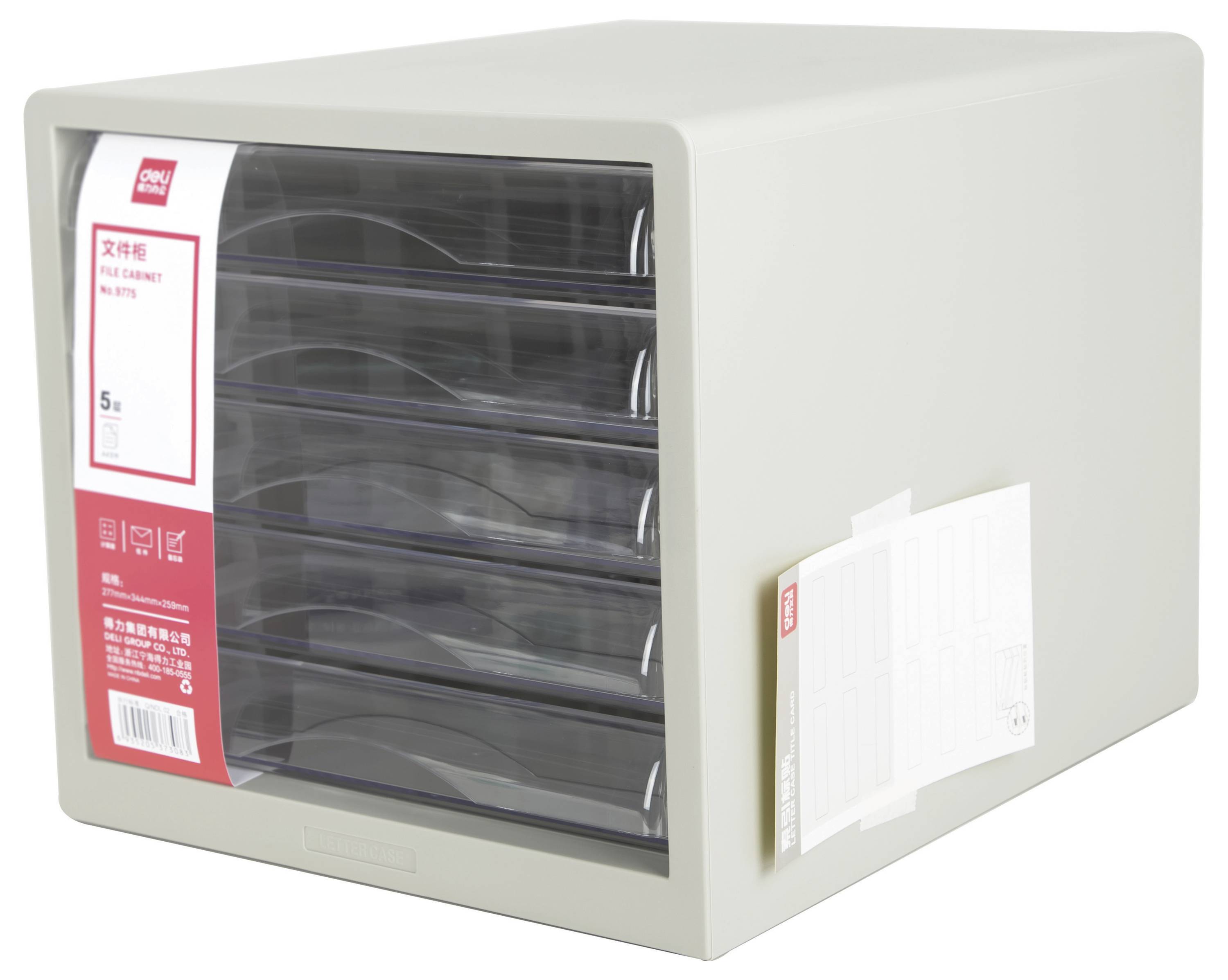 DELI D360181 box so zásuvkami DIN A4 Počet zásuviek: 5-1