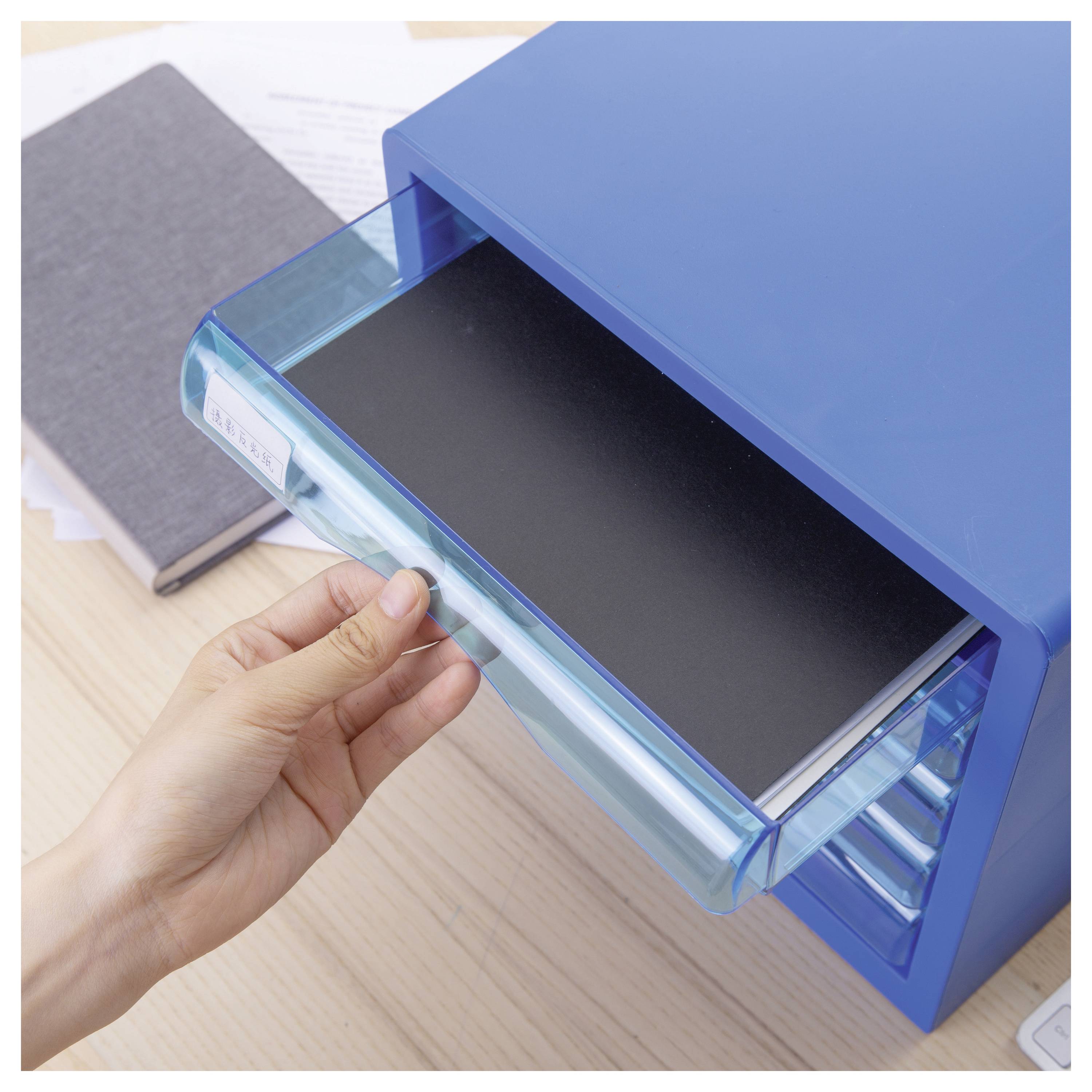 DELI D360235 box so zásuvkami DIN A4 Počet zásuviek: 5-6