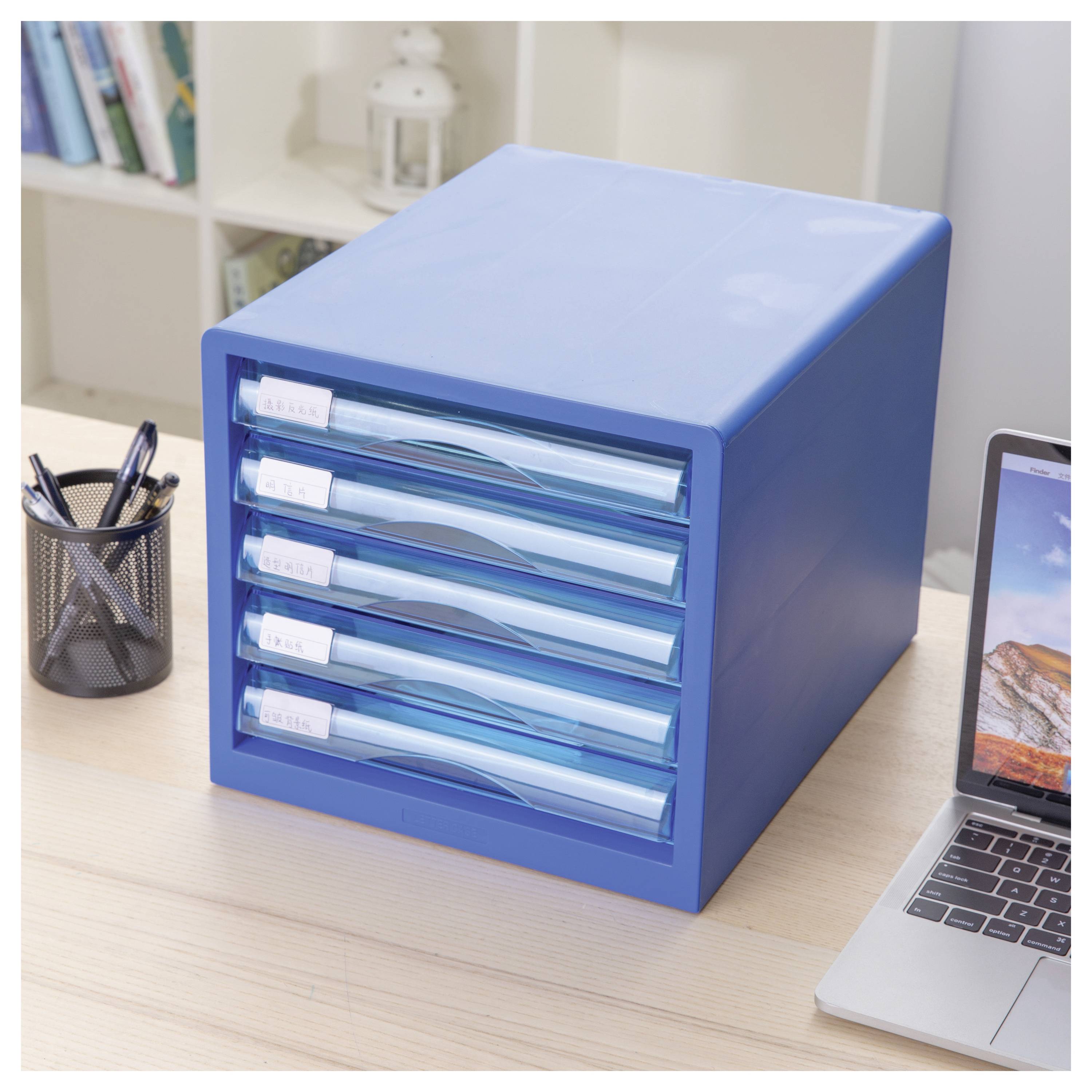 DELI D360235 box so zásuvkami DIN A4 Počet zásuviek: 5-8