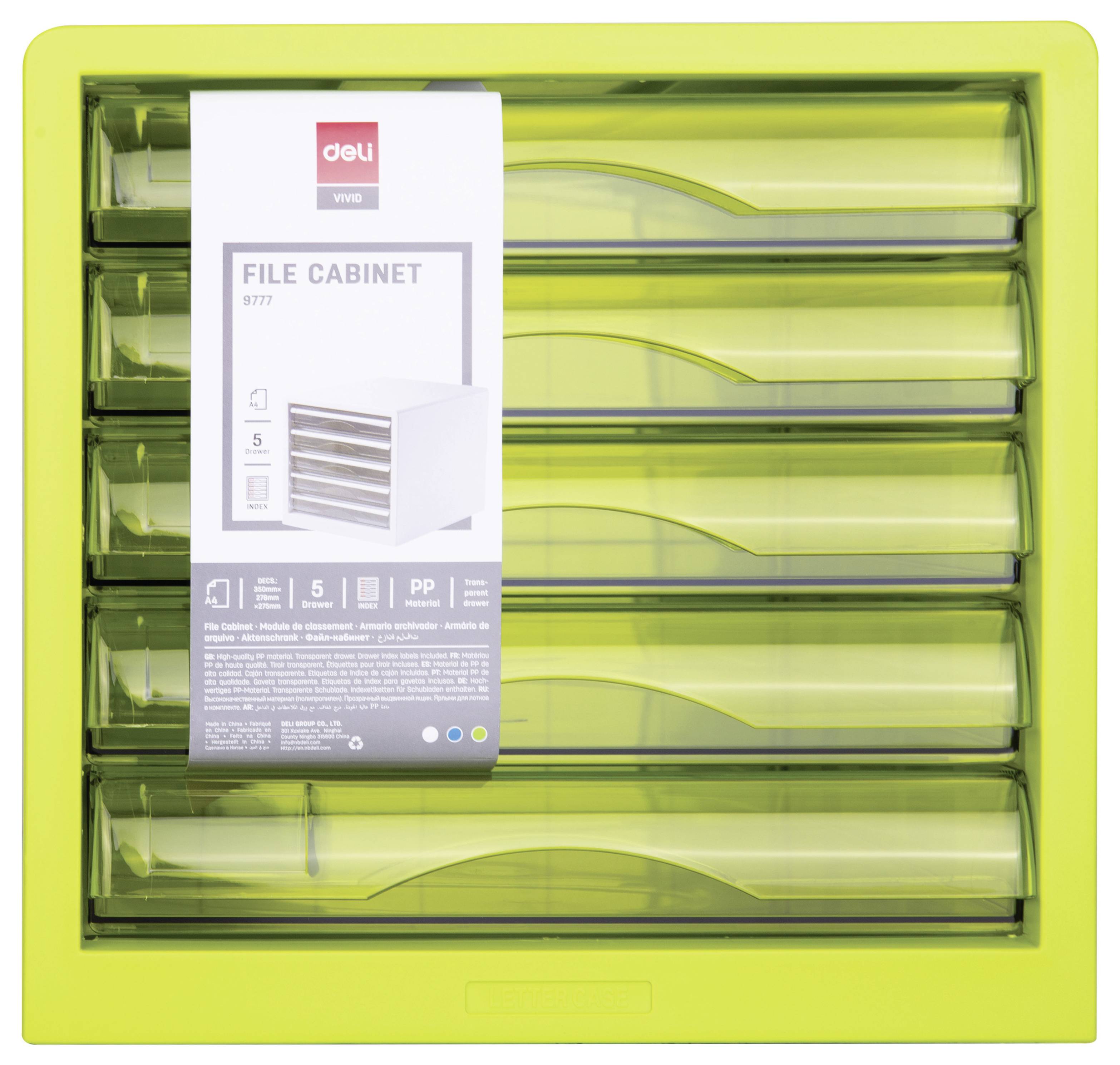 DELI D360254 box so zásuvkami DIN A4 Počet zásuviek: 5-4