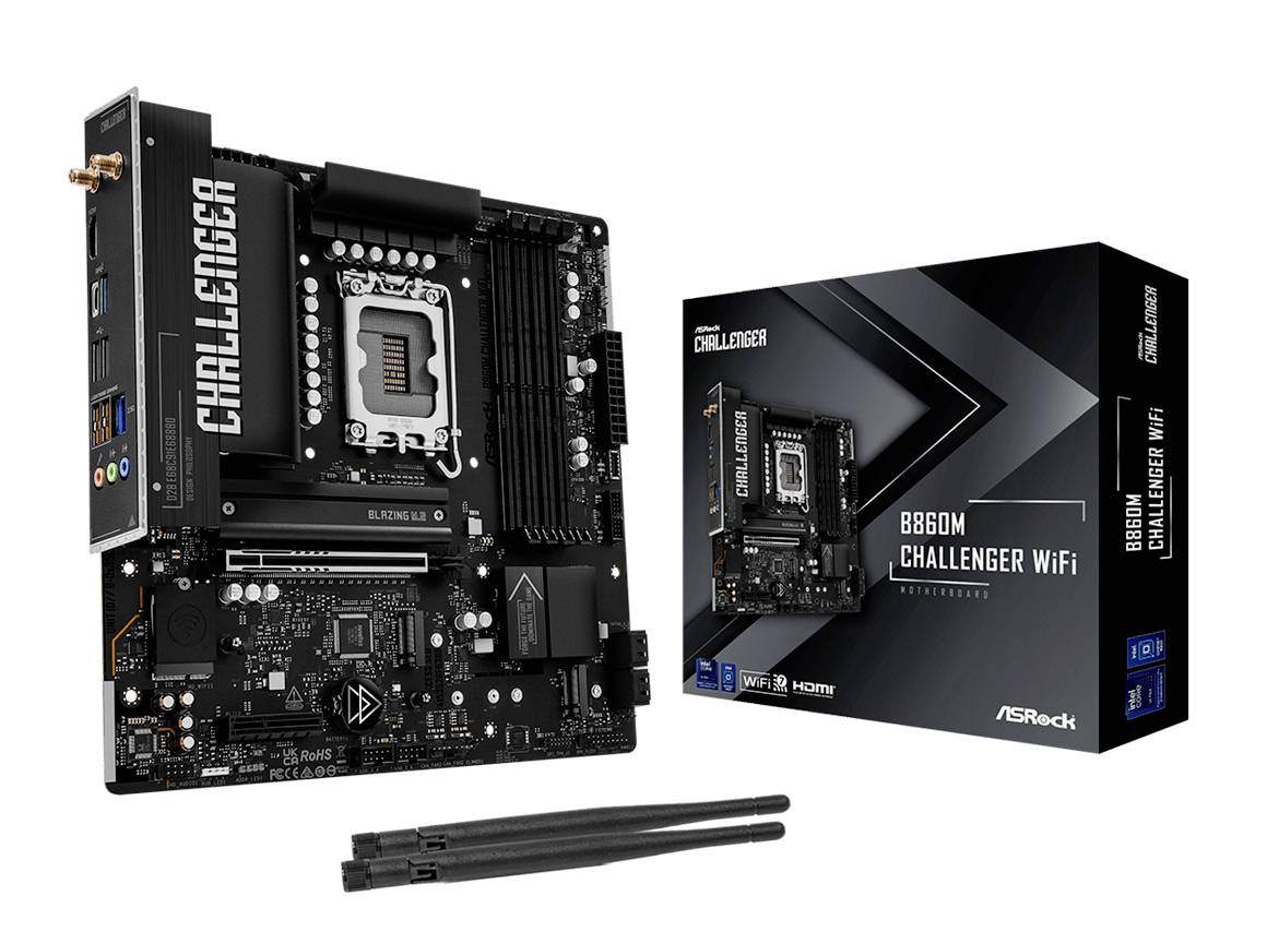 ASRock ASROCK B860M Challenger WiFi (1851) (D) Základná doska Socket Intel® 1851 Tvarový faktor ATX Čipová sada základne-0