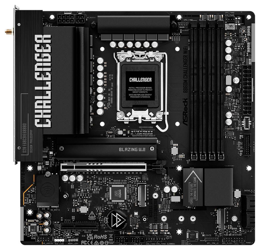ASRock ASROCK B860M Challenger WiFi (1851) (D) Základná doska Socket Intel® 1851 Tvarový faktor ATX Čipová sada základne-1