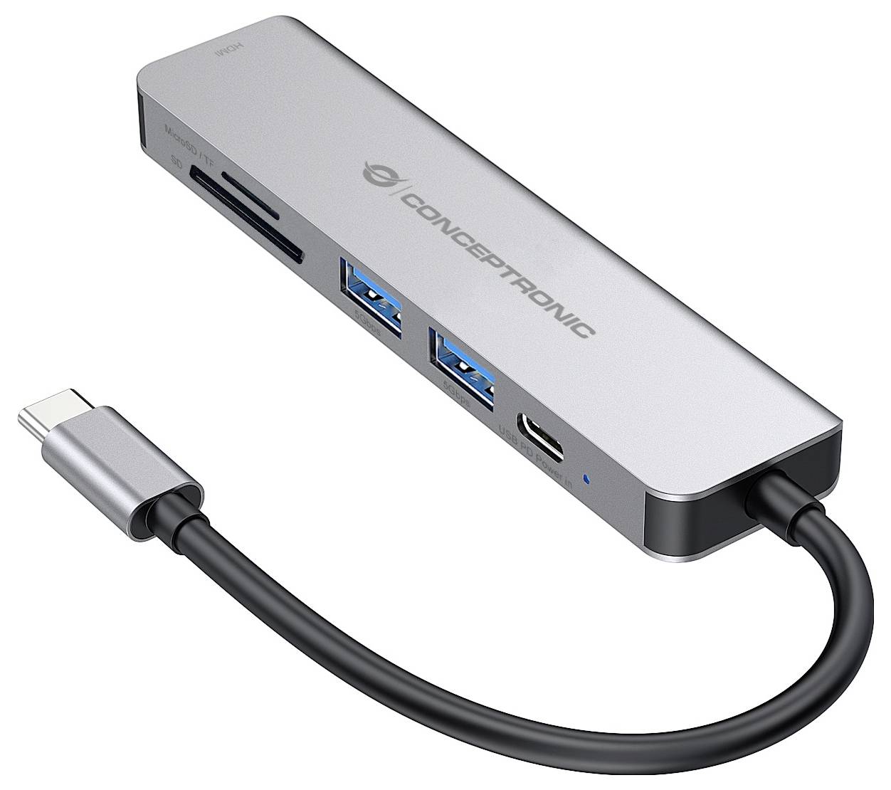 Conceptronic 110514907201 USB-C® dokovacia stanica vr. funkcia nabíjania, napájanie USB-C®-3