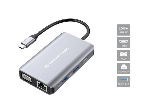 Conceptronic DONN21G USB-C® dokovacia stanica