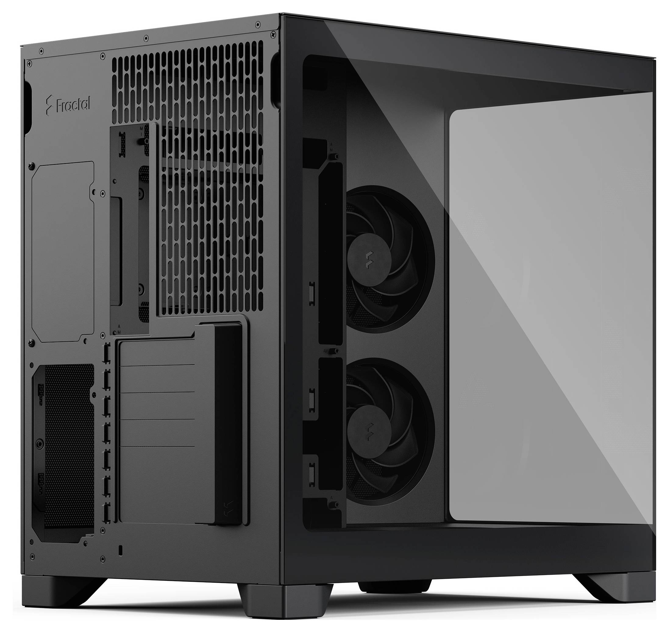 Fractal Design Geh Pop 2 Vision Black midi tower PC skrinka čierna 4 predinštalované ventilátory, prachový filter, bočné-10