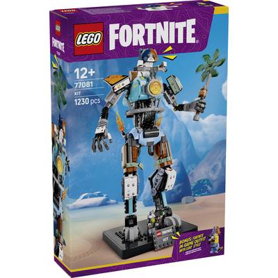 LEGO Fortnite krabica so súpravou zobrazujúca zostavu figúrky 12+ mechu, 1230 kusov, súprava 77081.
