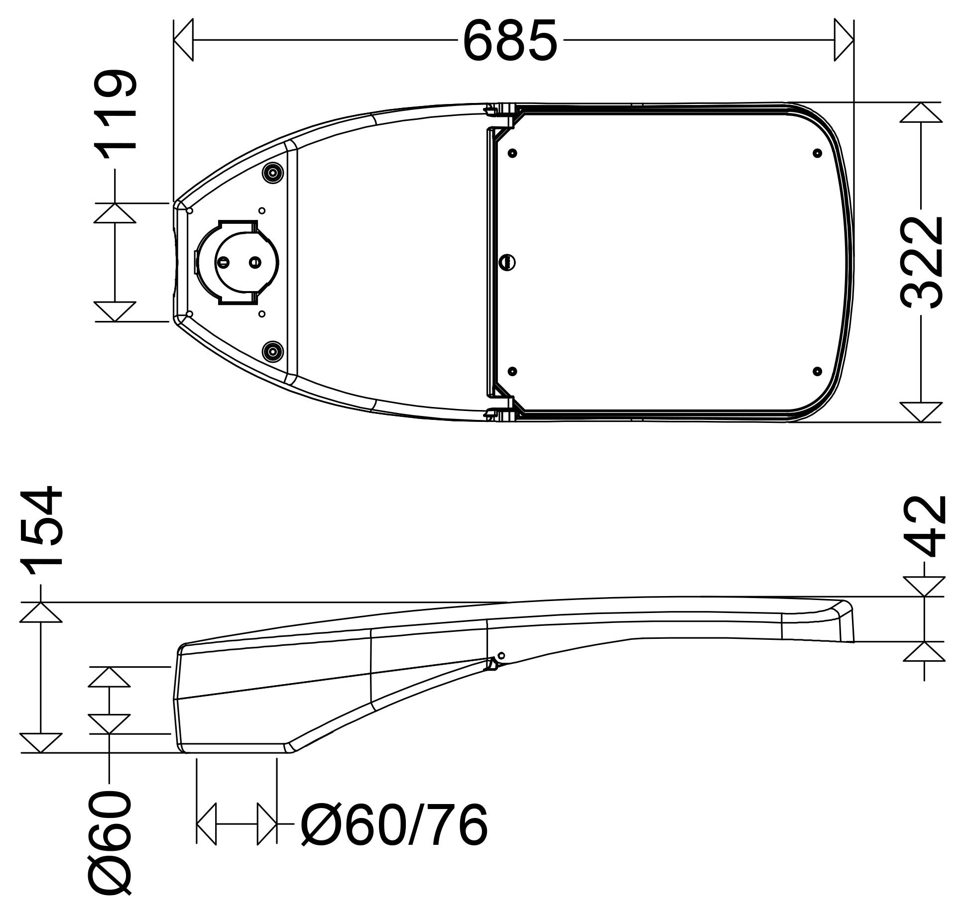 Schuch 47 4802 730 470000075 Horné/bočné LED svetlo LED 75 W sivá-1