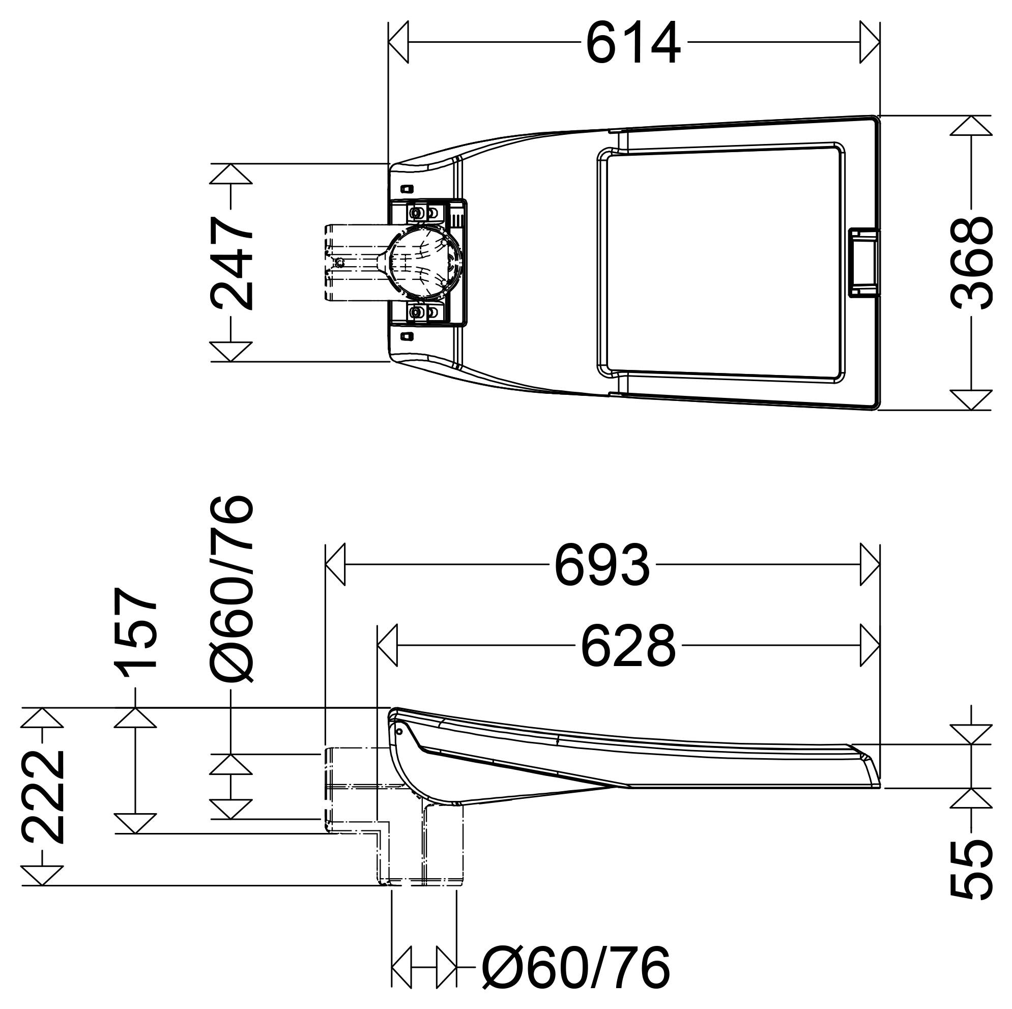 Schuch 52 4801 730 520000016 Horné/bočné LED svetlo LED 52 W sivá-1