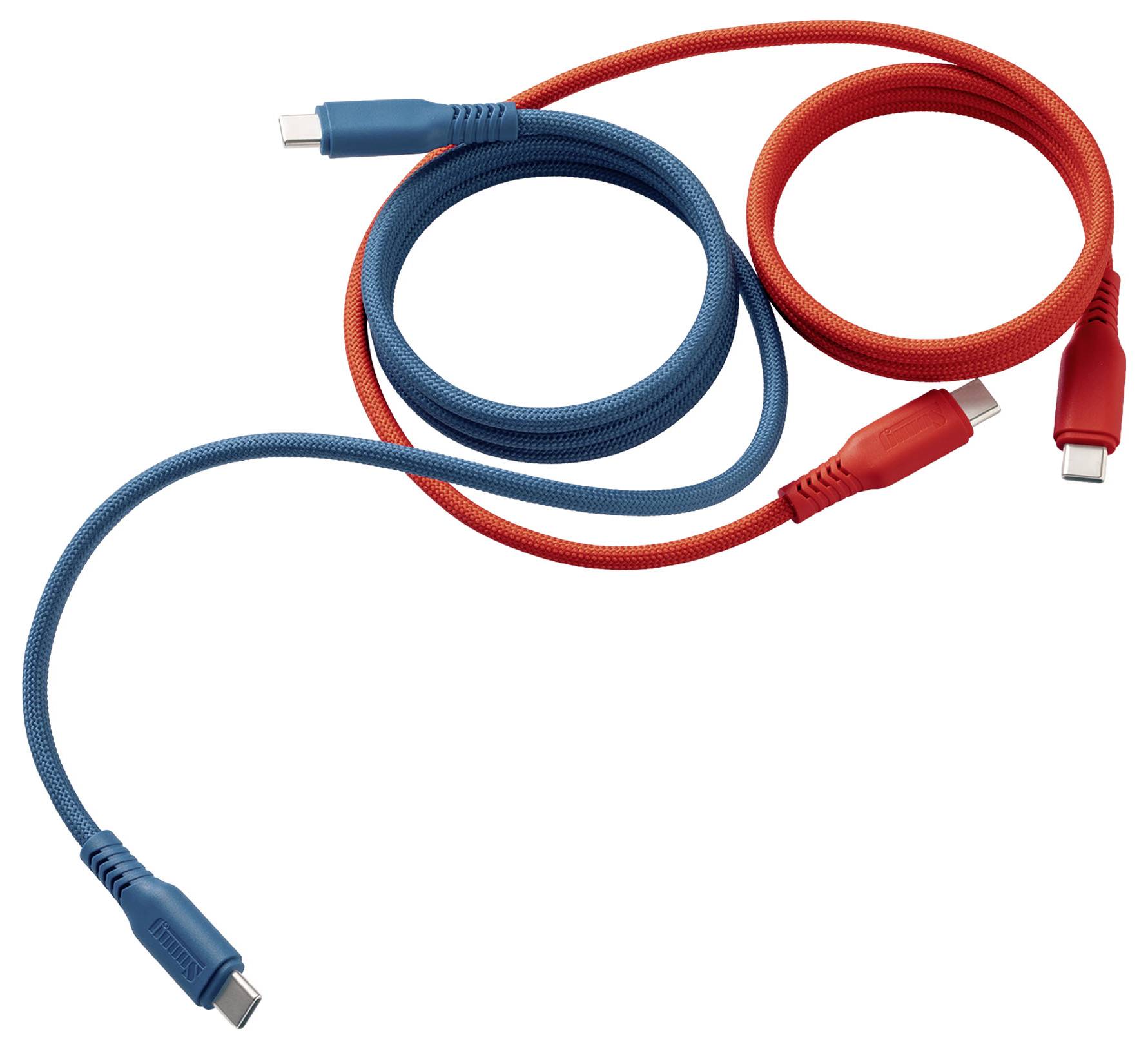 Dehner Elektronik Kábel USB-C USB 2.0 USB-C® 1 m Azúrovo modrá tienený Magnetic power cable Blue-1