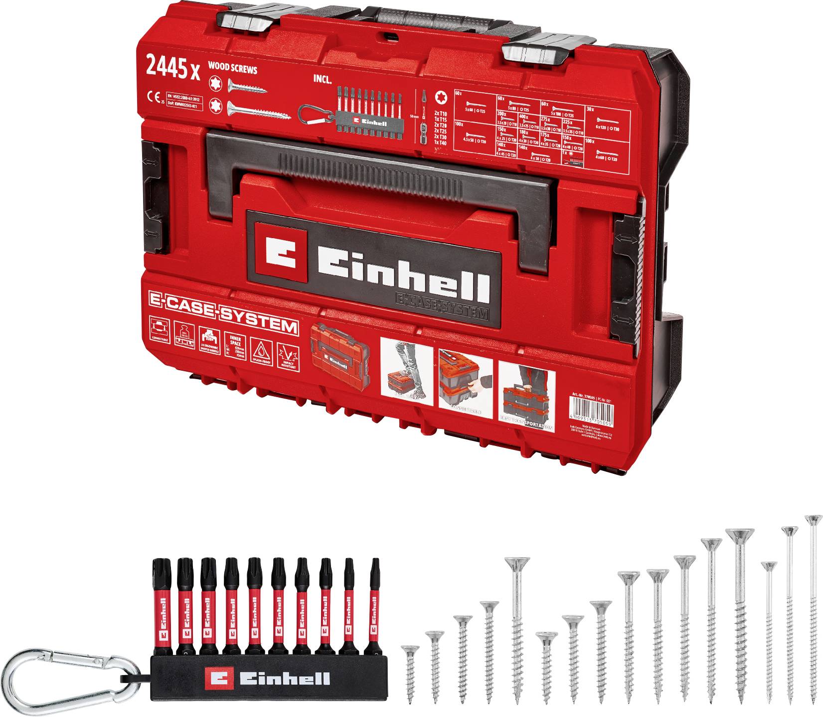 Einhell 370505 Schroevenset T-profiel Koolstofstaal 1 set(s)