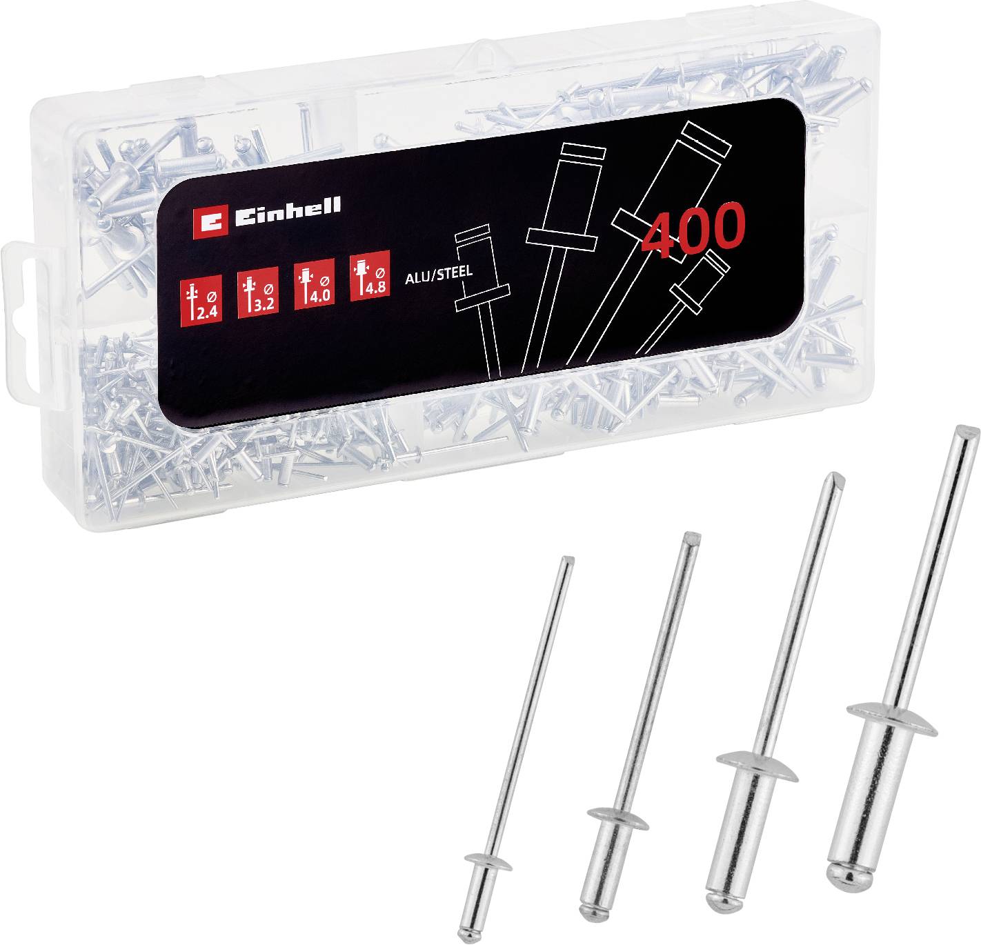 Einhell 461027 slepý nit hliník, ocel hliník, ocel hliník, ocel 1 sada-0