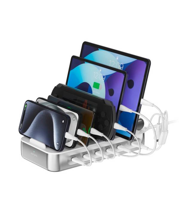 4Smarts  Stolová nabíjačka do interiéru, 9 x USB A, USB-C®, blesk, micro USB, USB Power Delivery (USB-PD), 541281