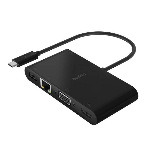 Belkin USB 2.0 adaptér [1x USB-C® - 5x HDMI®, RJ45, USB 3.0, USB-C®, VGA]