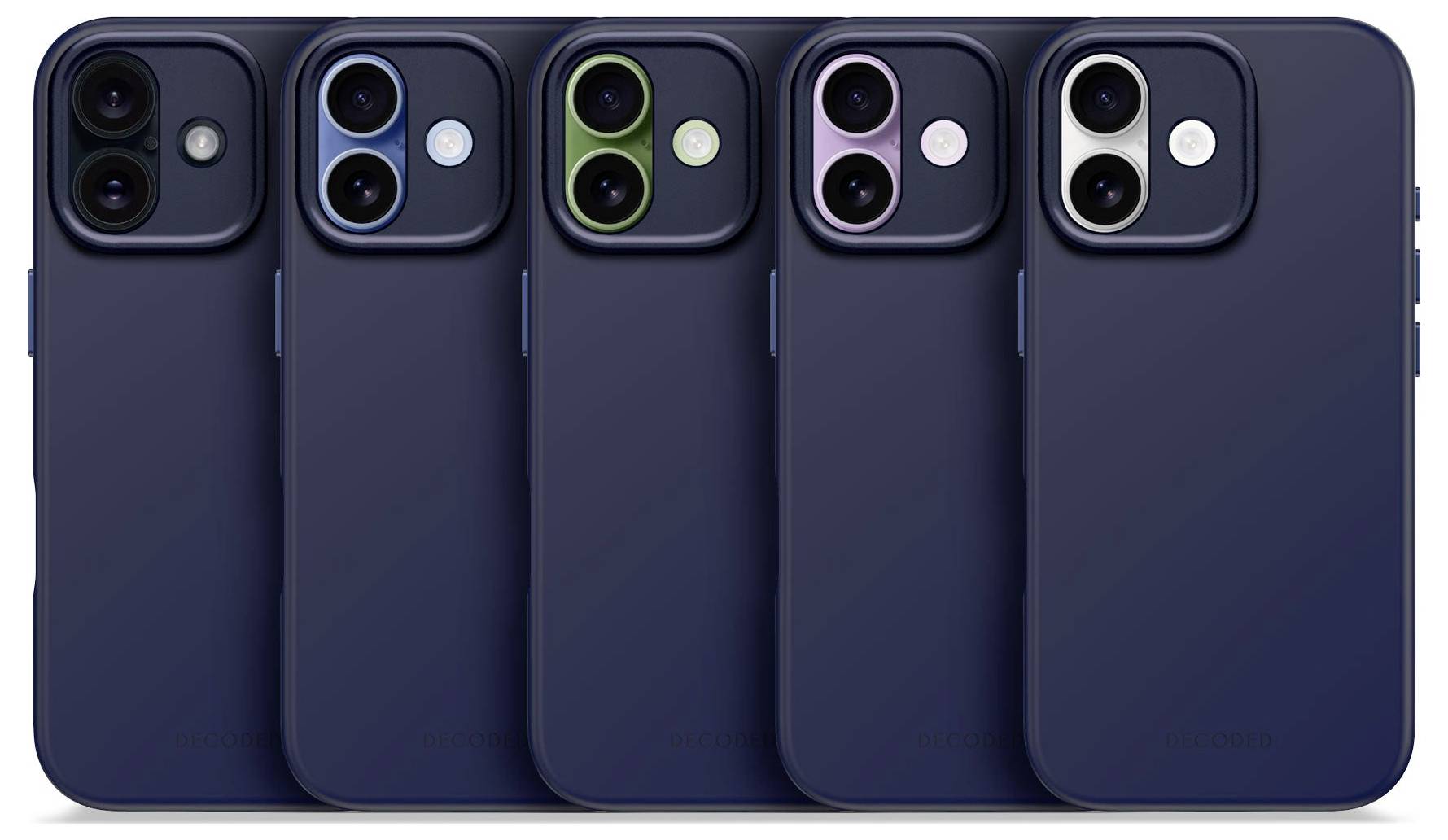 Decoded Decoded AntiMicrobial Silicone Backcover zadný kryt na mobil iPhone 17 Navy-8