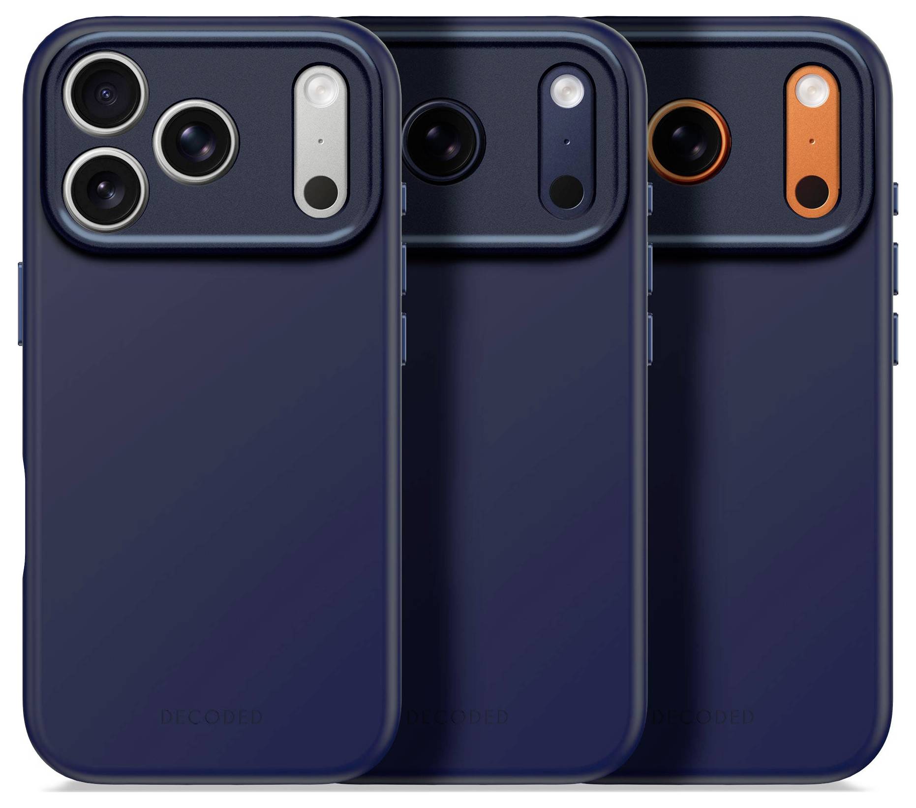 Decoded AntiMicrobial Silicone zadný kryt na mobil iPhone 17 Pro Navy-8