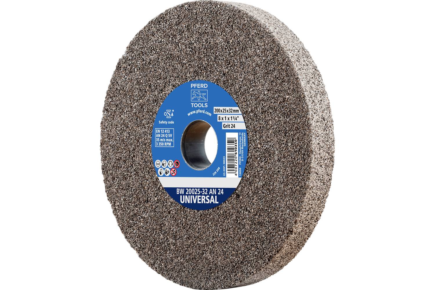 PFERD TOOLS 39008747 Schuurblokschijf Diameter 250 mm Korrelgrootte (num)=60 1 stuk(s)