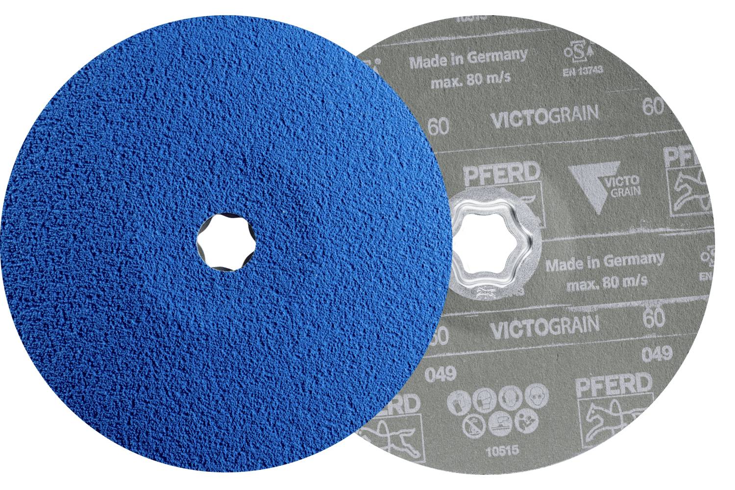 PFERD TOOLS 64118060 Fiberschijvenset Diameter 180 mm Korrelgrootte (num)=60 25 stuk(s)