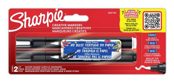 Sharpie 2201181 2201181 zvýrazňovač textu čierna, biela  N/A