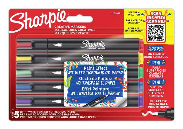Sharpie SHARPIE Creative Marker  zvýrazňovač textu 5-farebná  N/A
