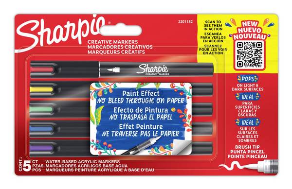 Sharpie SHARPIE Creative Marker  zvýrazňovač textu 5-farebná  N/A