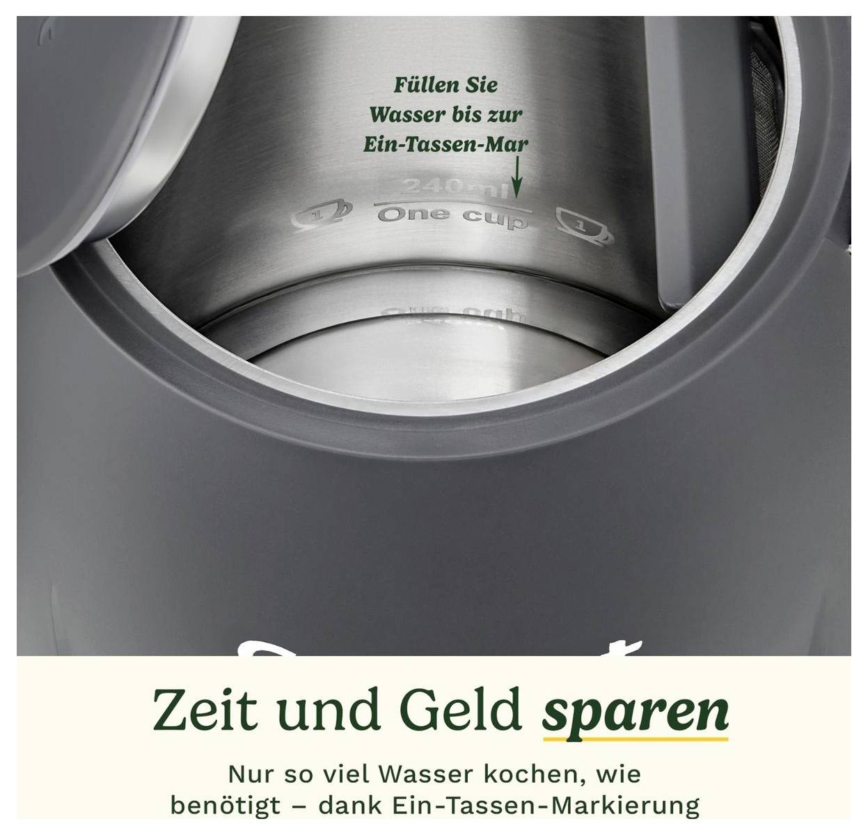 Cuisinart JK1200E rýchlovarná kanvica, bez BPA, Kamenná šedá, JK1200E-3