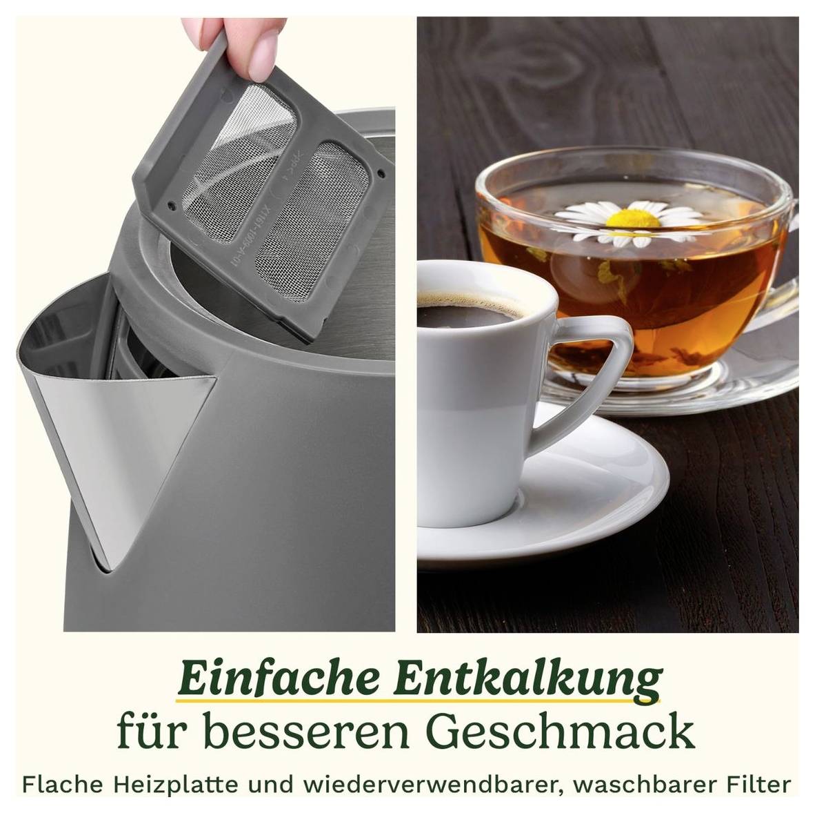 Cuisinart JK1200E rýchlovarná kanvica, bez BPA, Kamenná šedá, JK1200E-5