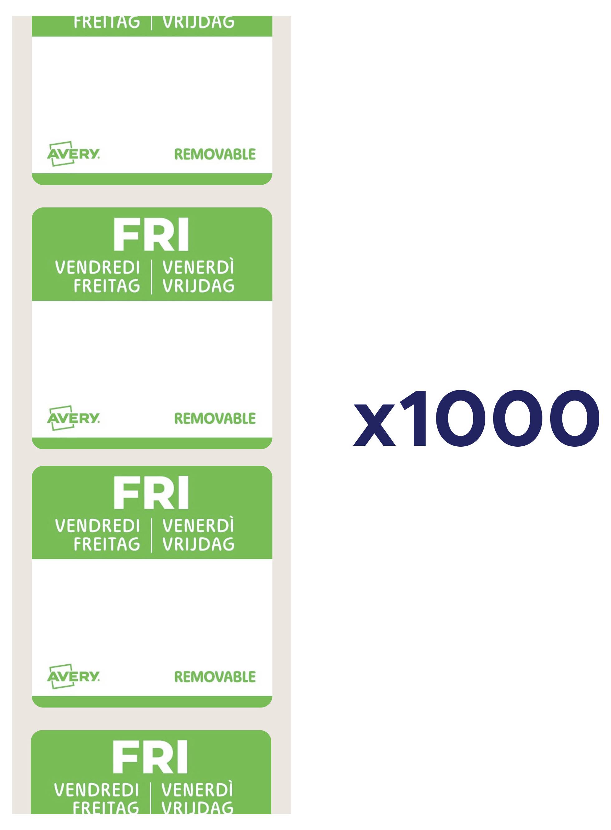 Avery-Zweckform DLSFRIREV-1000 25 x 25 mm papier zelená 1 ks premiestniteľné viacúčelové etikety-6