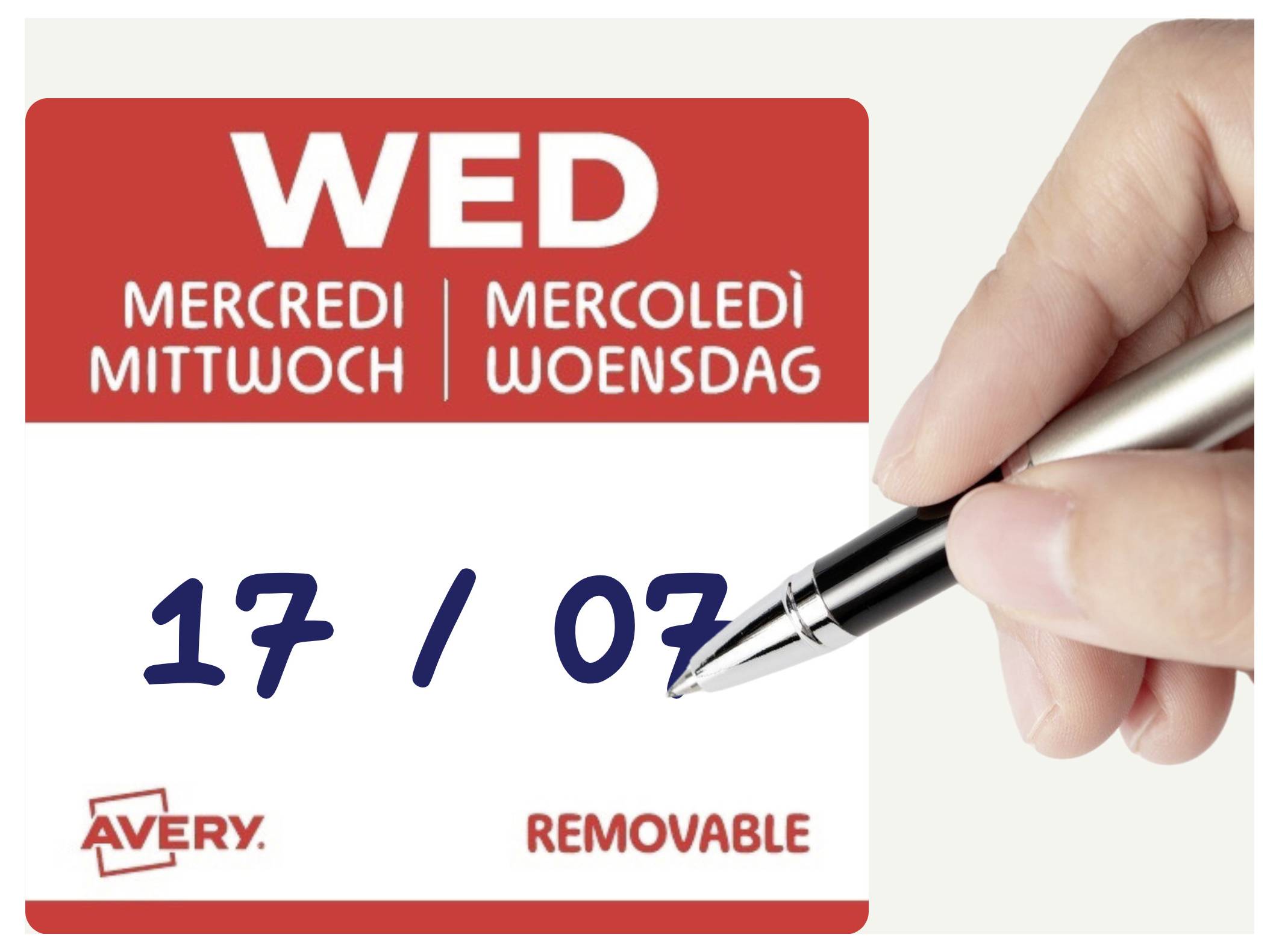 Avery-Zweckform DLSWEDREV-1000 25 x 25 mm papier červená 1 ks premiestniteľné viacúčelové etikety-4