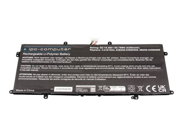 ipc-computer akumulátor do notebooku Akku C41N1904 REPLACE 15.48 V 4250 mAh IPC-Computer
