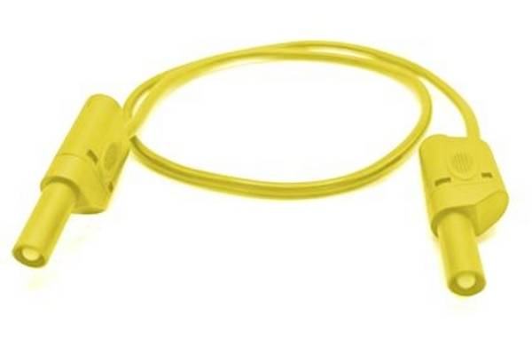 Mueller Electric 22.421-1.5M-4 bezpečnostné meracie káble [banánikova zástrčka 4 mm - banánikova zástrčka 4 mm] 1.5 m žltá 1 ks