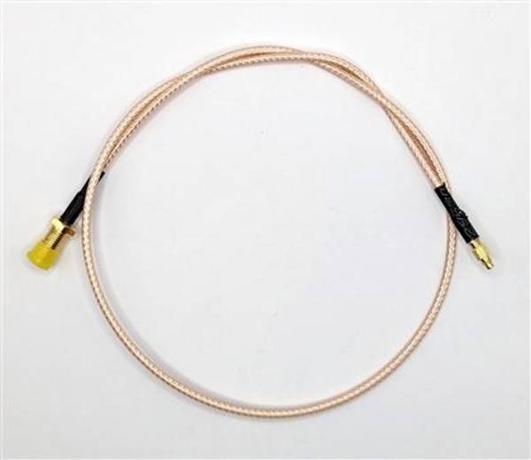 Mueller Electric RG316, SMAF-MMCXM31605 koaxiálny kábel, Vonkajší Ø: 2.5 mm, 50 Ω, 40 dB, hnedá, priehľadná, 1 ks
