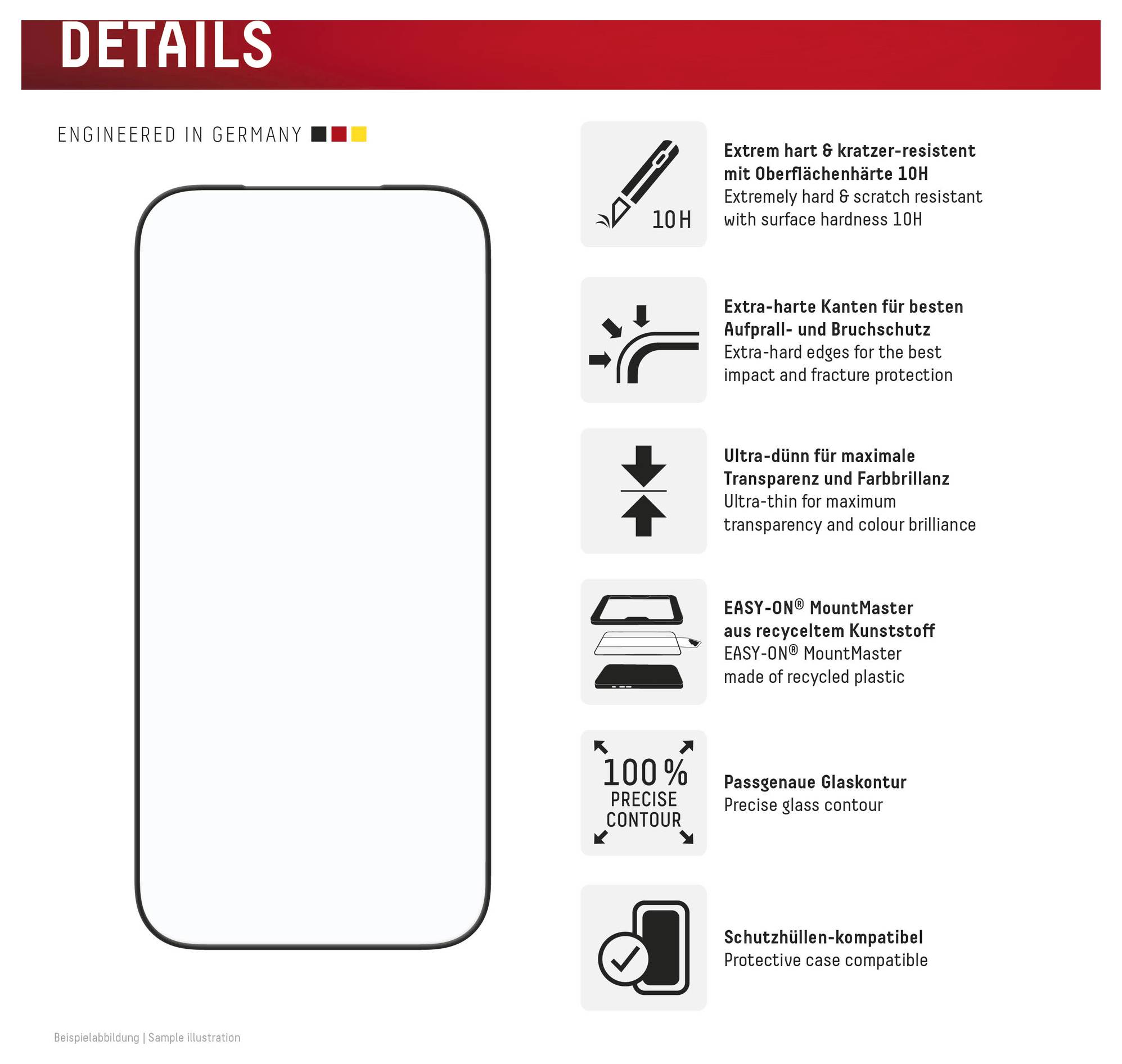 DISPLEX ochranné sklo na displej smartfónu Apple iPhone 17 Pro 1 ks 02255-1