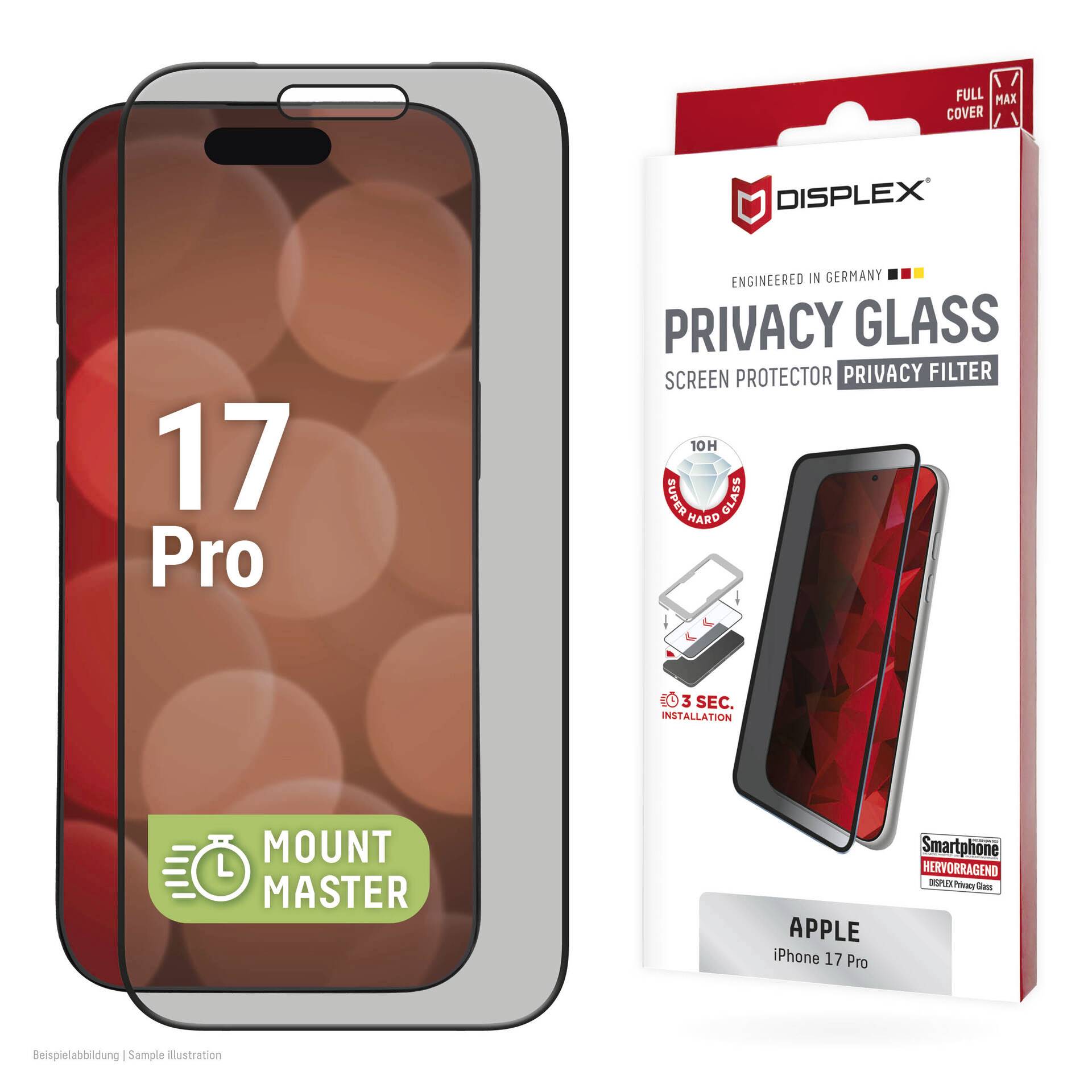 DISPLEX ochranné sklo na displej s ochranou súkromia Apple iPhone 17 Pro 1 ks 02265-0