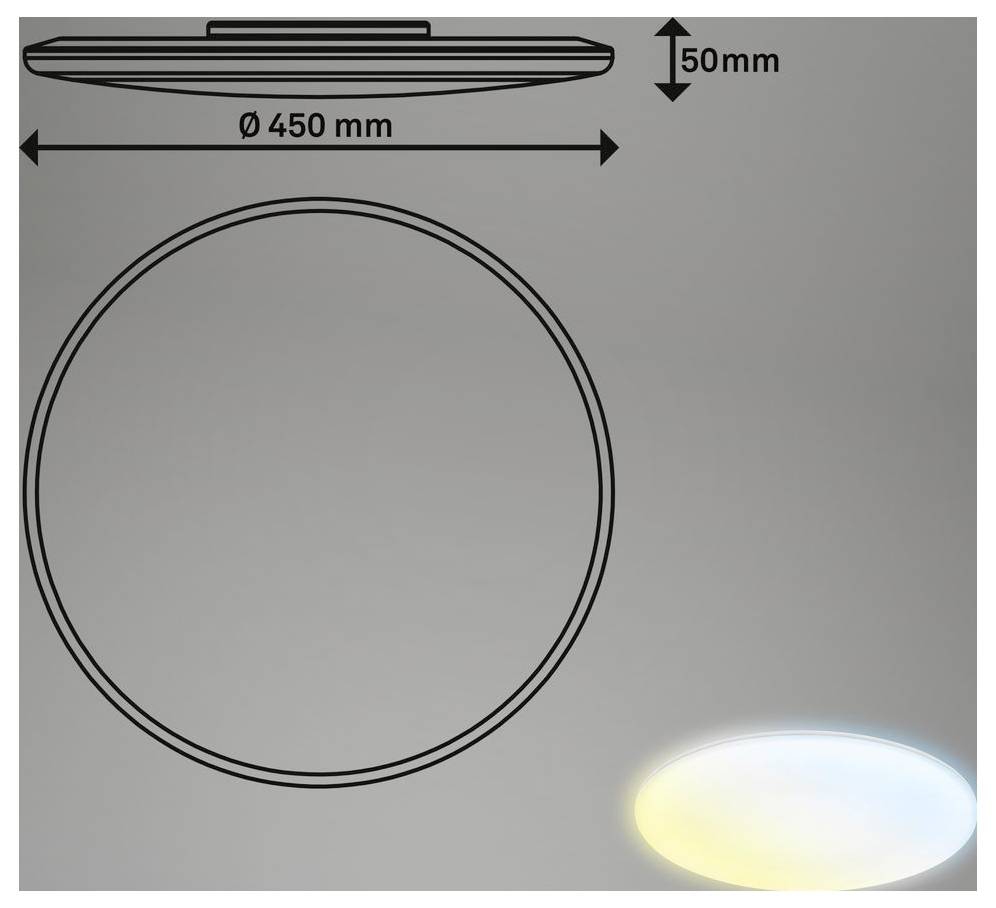 Briloner 3835016 stropné osvetlenie do kúpeľne En.trieda 2021: F (A - G) LED LED 45 W teplá biela, chladná biela biela-4