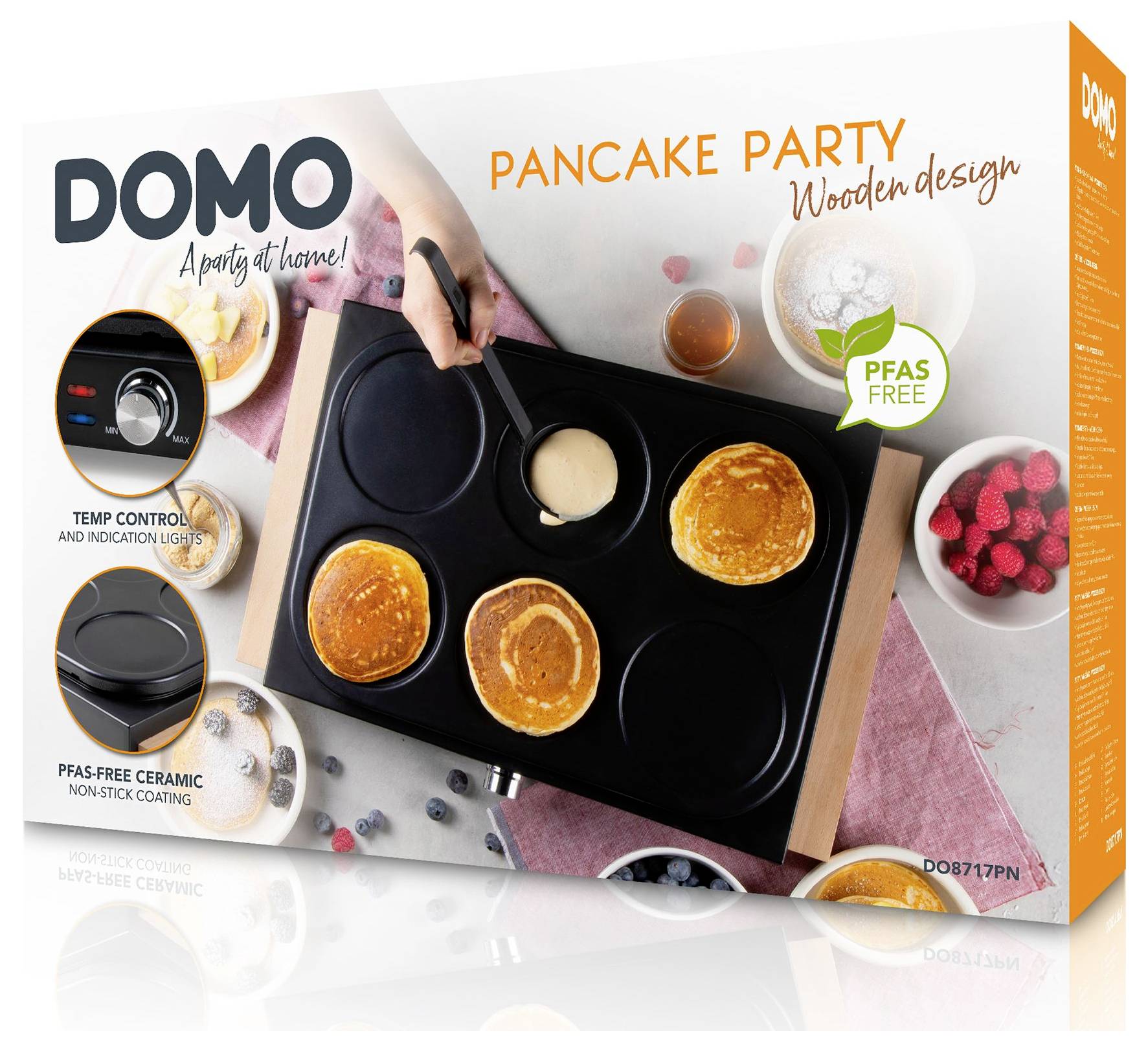 DOMO DO8717PN Palacinkovač nepriľnavý povlak, plynulý regulátor teploty, indikátor čierna-14