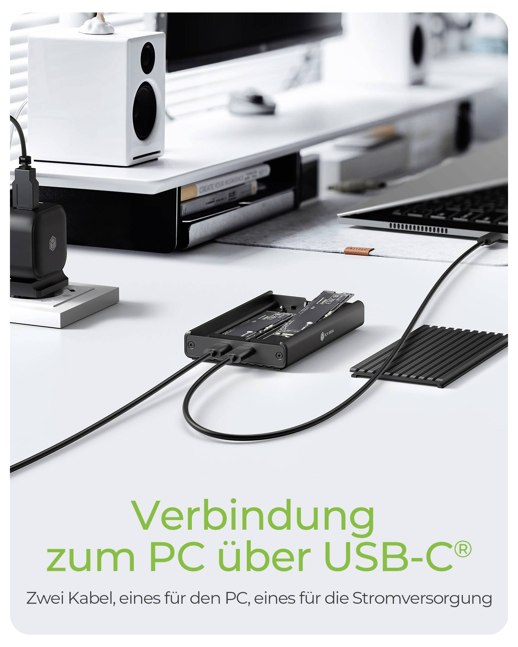 ICY BOX 61121 M.2 SSD puzdro 2230, 2242, 2260, 2280 USB-C® USB 3.2 (Gen 2x2)-7