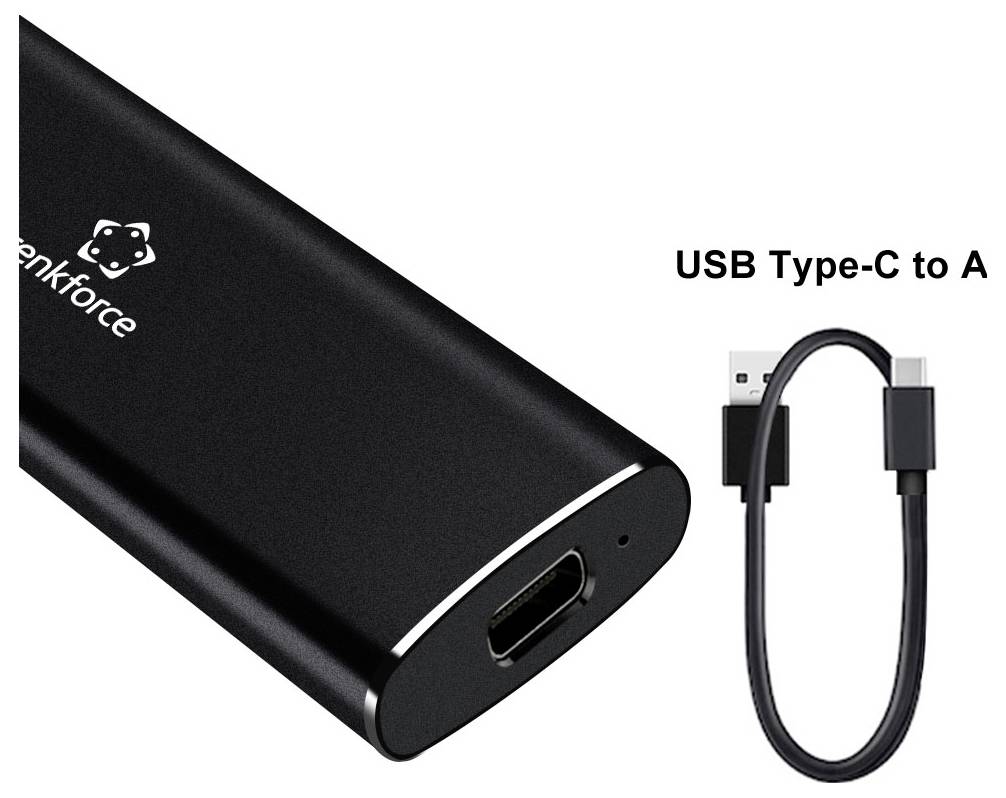 Čierny USB adaptér Type-C na A, zobrazený s ilustráciou krátkého USB kábla a označením „USB Type-C na A".