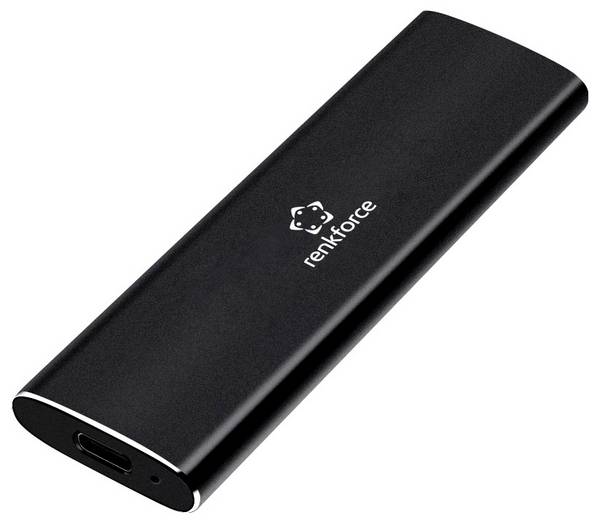 Renkforce  1 TB, externý SSD disk, USB-C®, USB-A, čierna