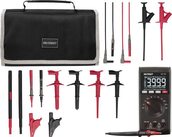 Multimeter VOLTCRAFT VC-171 s meracími káblami MLSet-100 a puzdrom