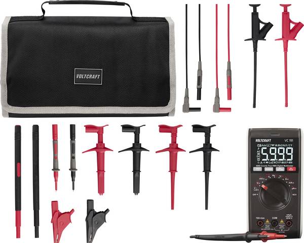 Multimeter VOLTCRAFT VC-191 s testovacími káblami MLSet-100 a puzdrom